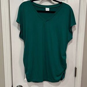 Women's Kelly Green V-Neck Top